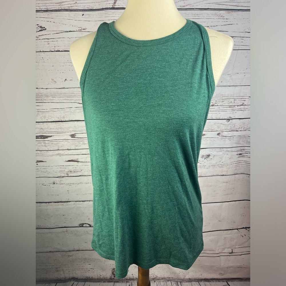 Women’s Green Racerback Tank Top - Picture 2 of 7
